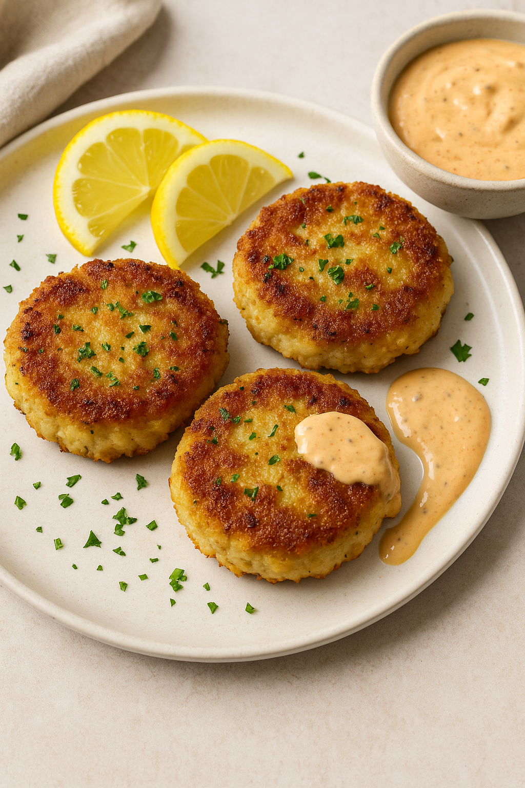 Traditional Maryland Crab Cakes with Remoulade Sauce