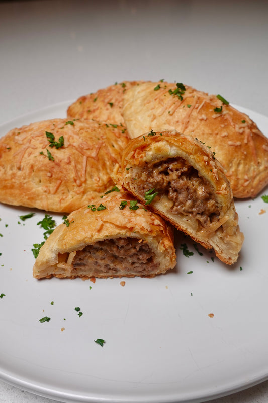 Loaded Garlic Parmesan Bacon Cheeseburger Empanadas